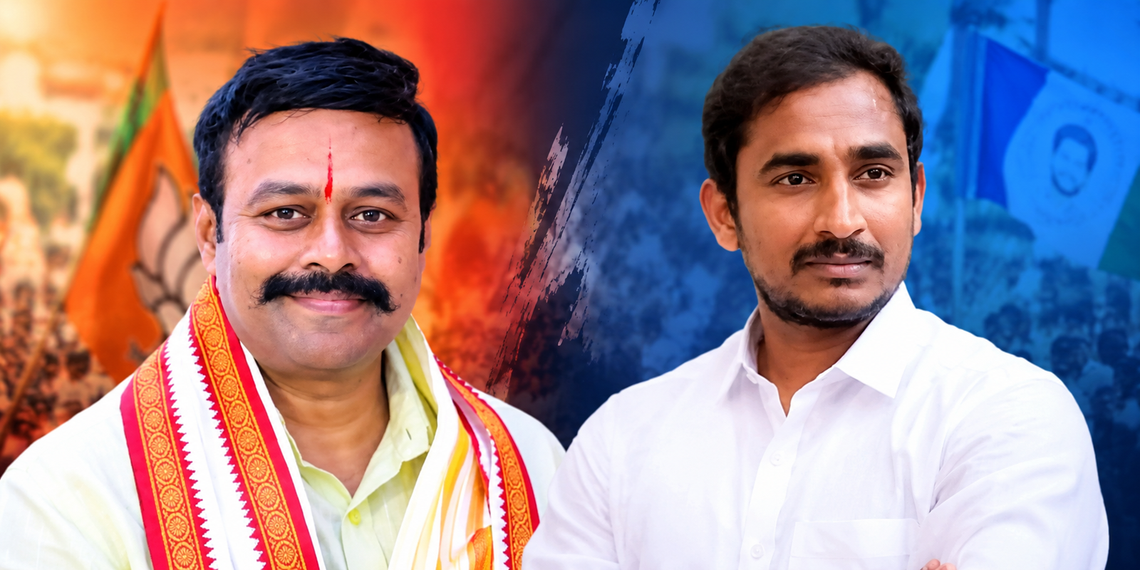 Congress MLC candidates Sama Ram Mohan Reddy and Ramireddy Sarvotham Reddy