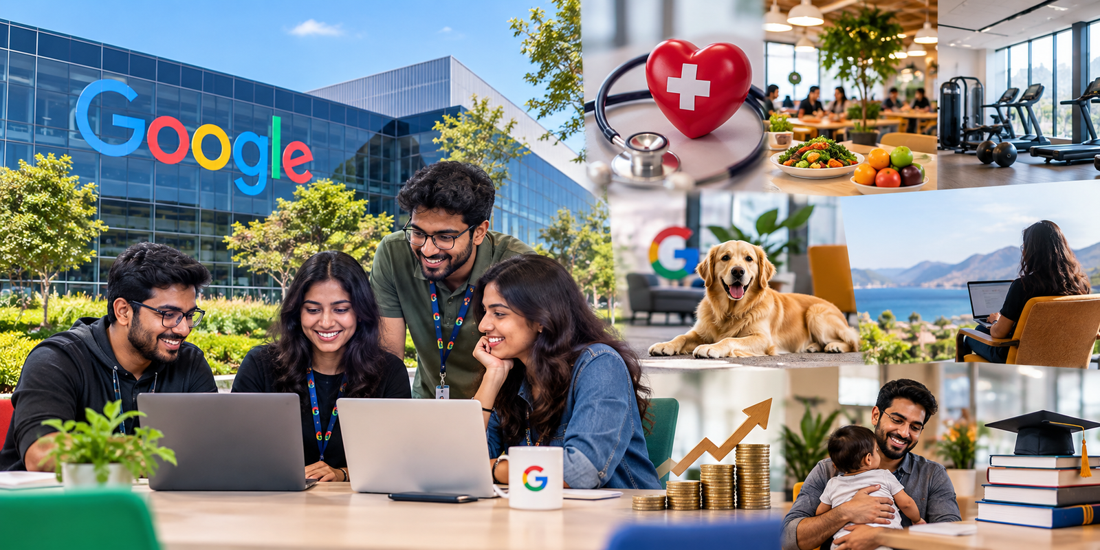 Google office employees working on technology projects