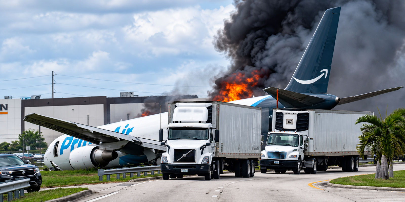 Amazon Prime Air cargo plane crash at Miami International Airport
