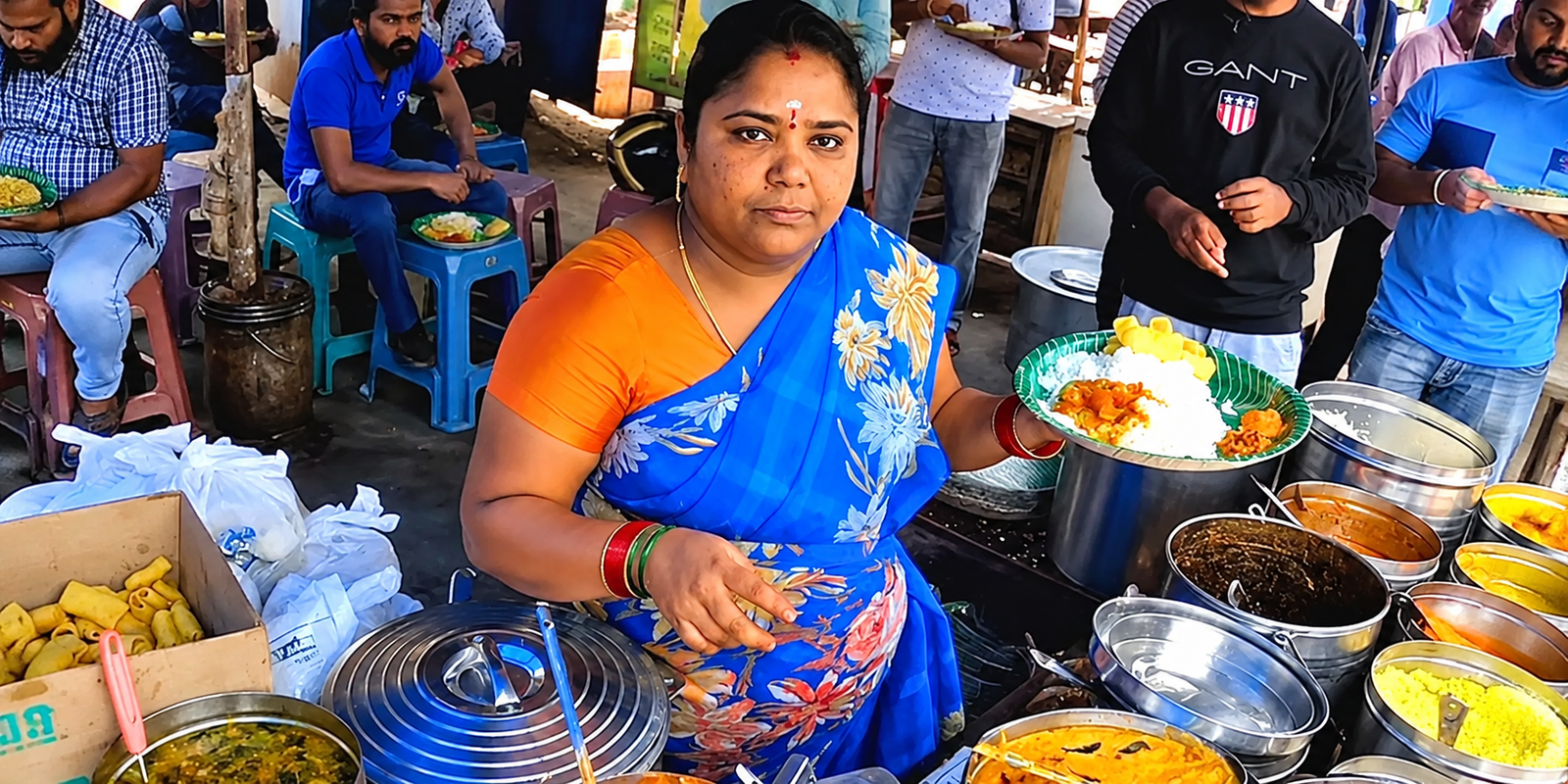 Kumari Aunty at her Hyderabad food hotel