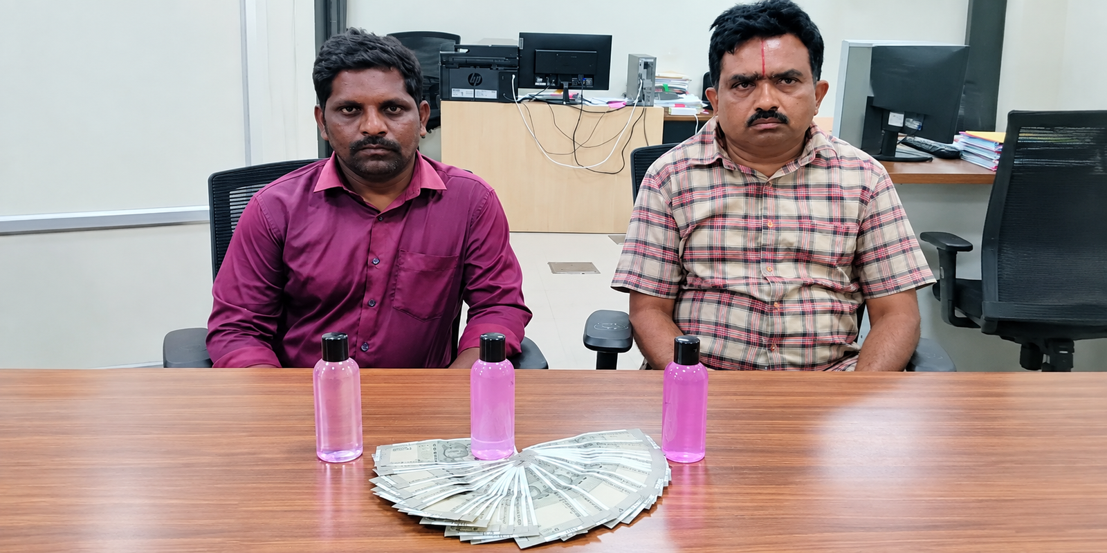 ACB officials conduct a bribe trap in Nizamabad Municipal Corporation.