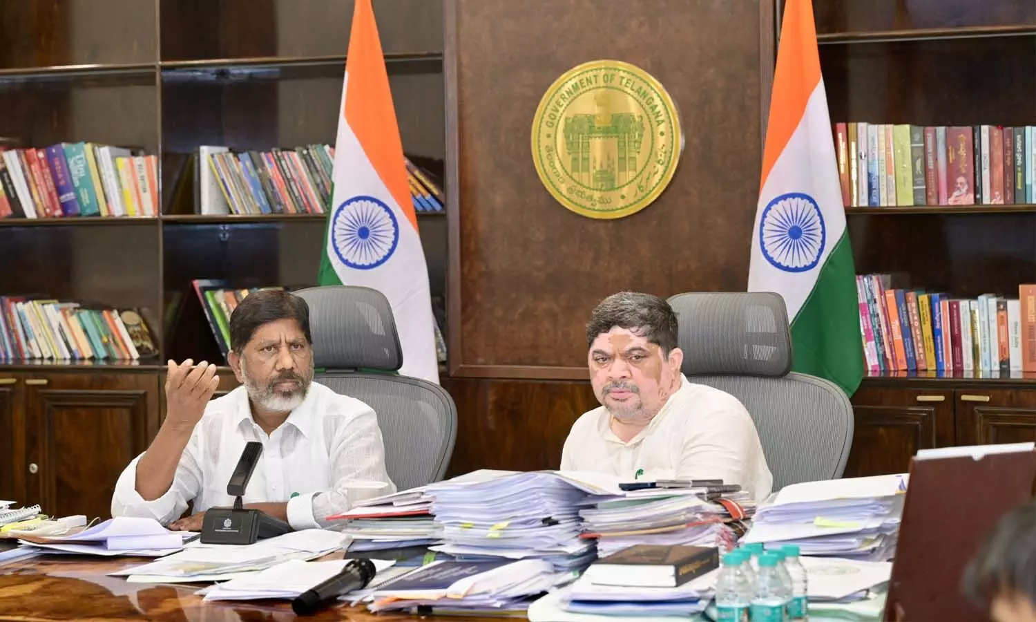 Bhatti Vikramarka reviews Telangana BC welfare schemes at Praja Bhavan