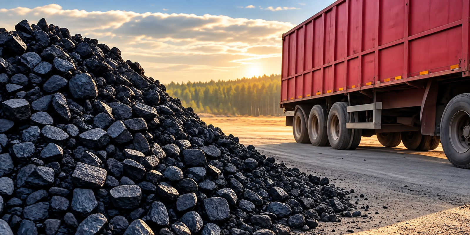Coal stockpiles at an Indian thermal power plant.