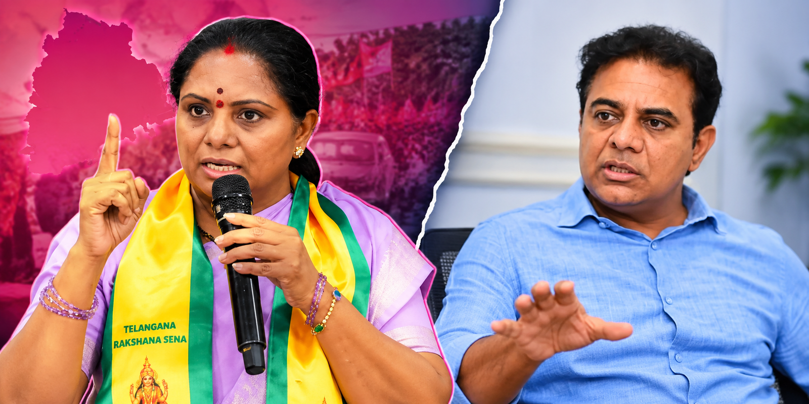 Kavitha reacts strongly to KTR’s comments on BRS and KCR.