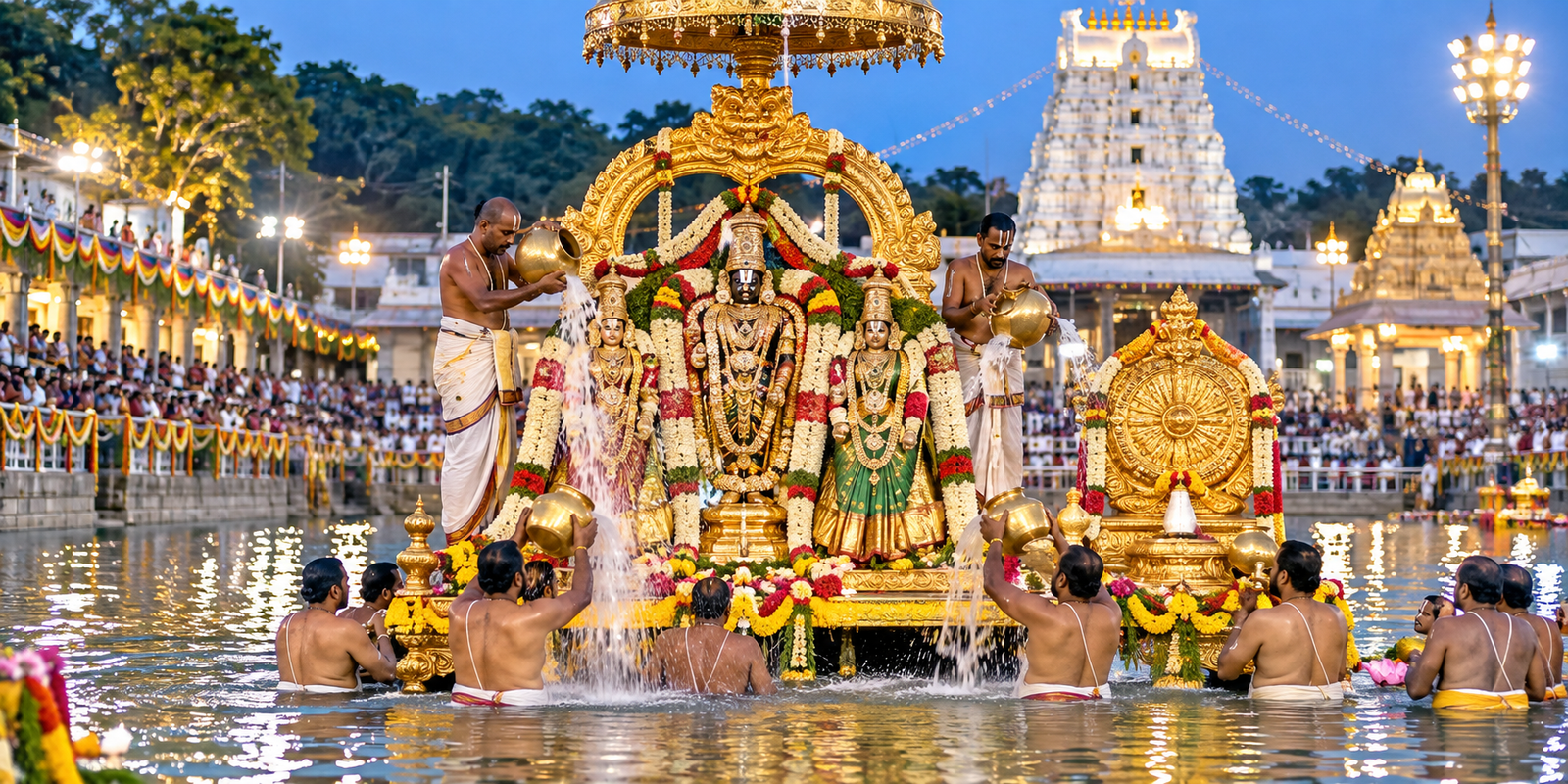 Tirumala Pushkarini Chakrasnanam ceremony during Brahmotsavam