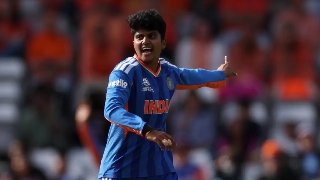 Sree Charani celebrates her ICC T20 bowling ranking record