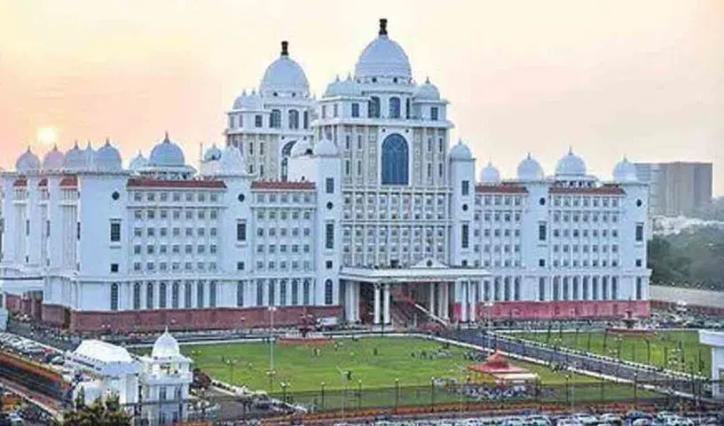 Telangana Secretariat building amid internet service disruptionTelangana
