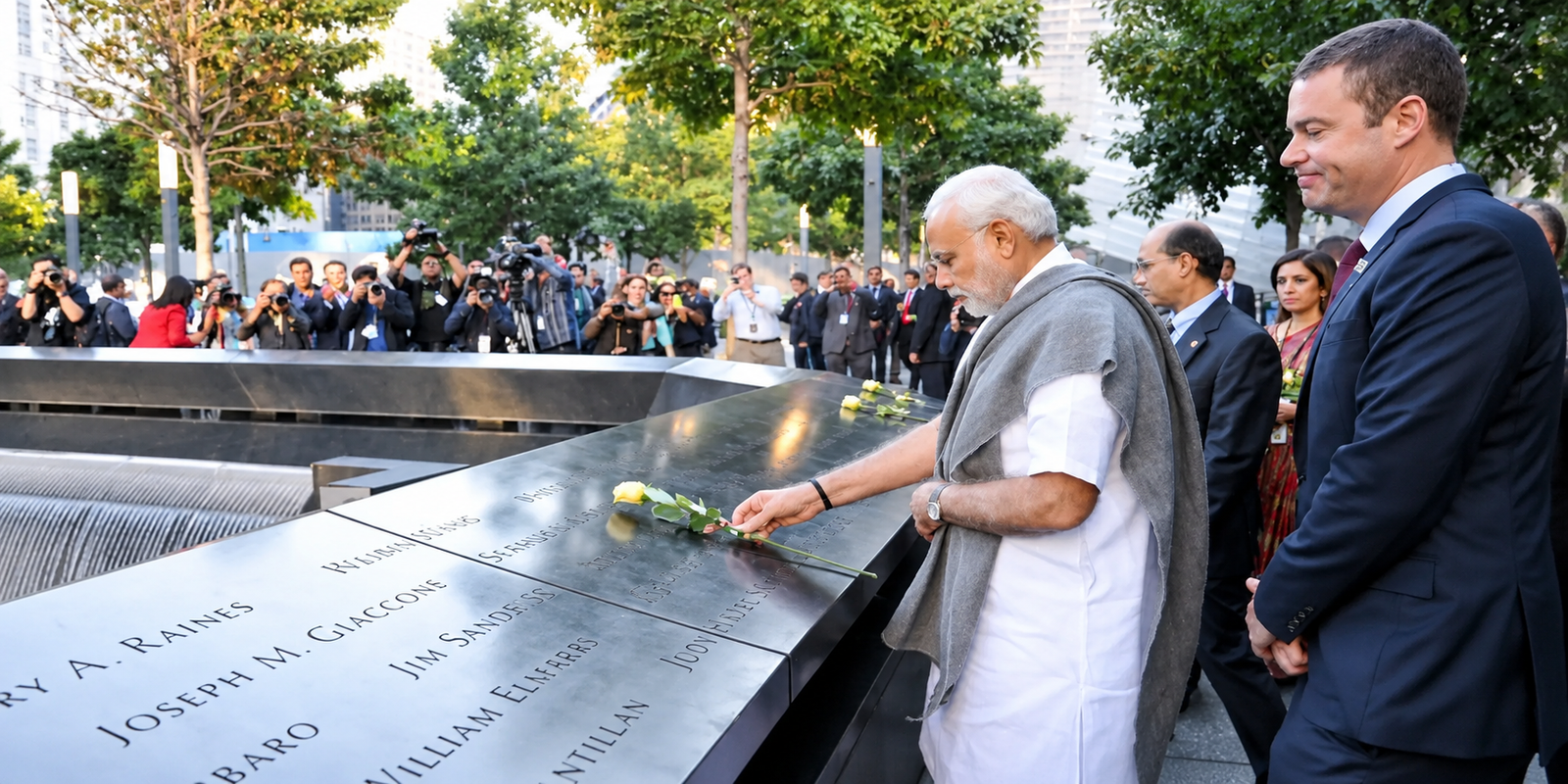 PM Modi pays tribute to 9/11 victims on 25th anniversary.