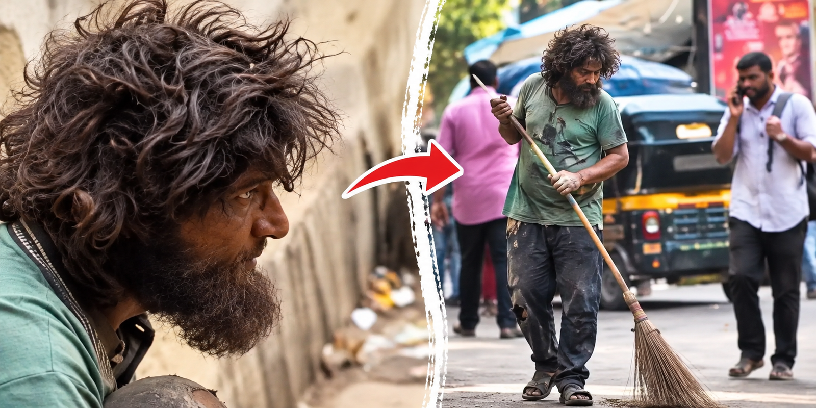 Parag Shah dressed as a beggar in Mumbai streets