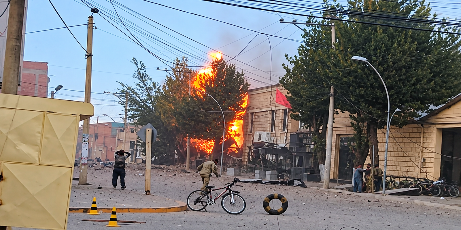 Massive explosion at a military barracks in Viacha, Bolivia.