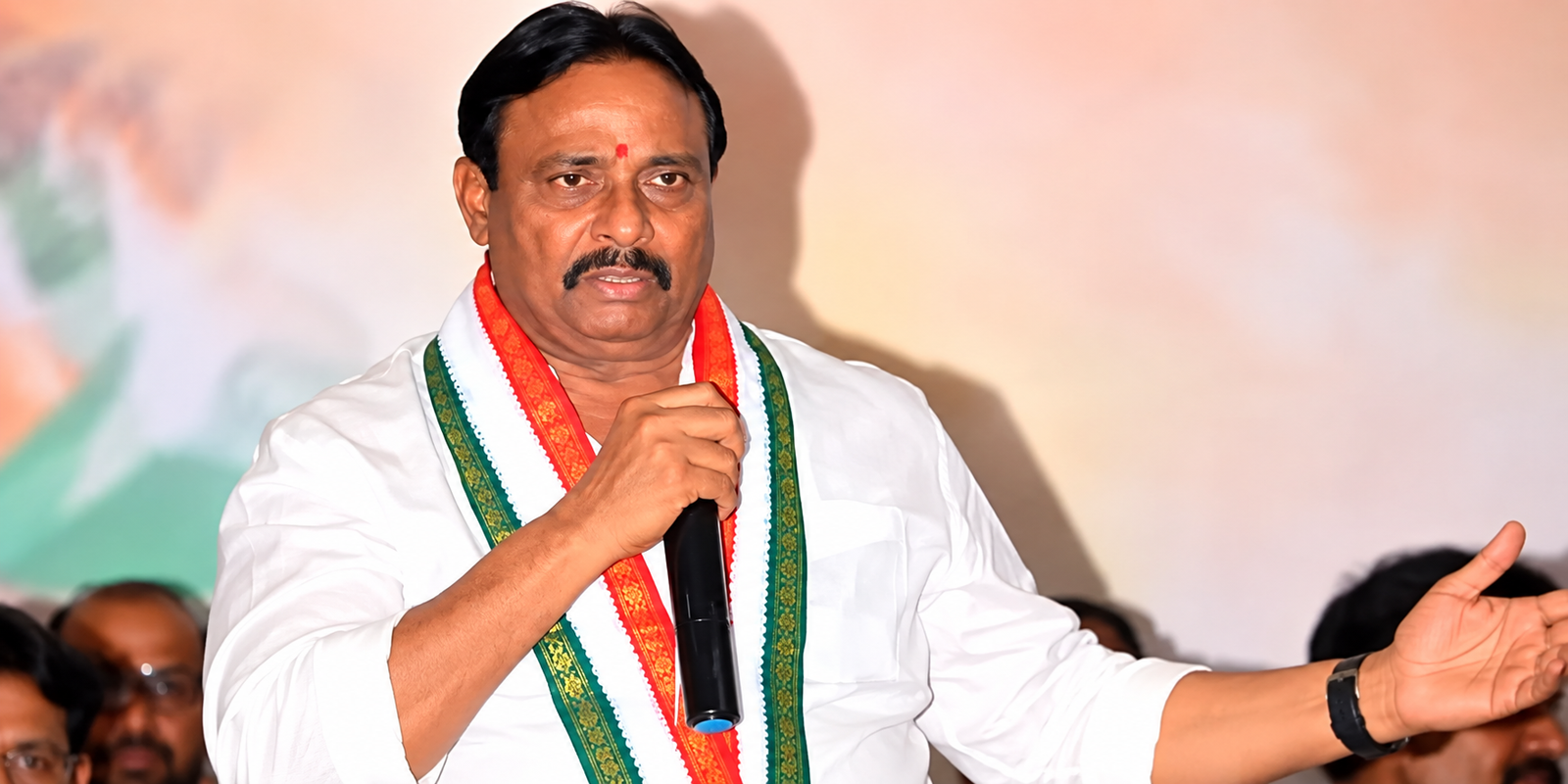 Danam Nagender speaking to media about Khairatabad bypoll