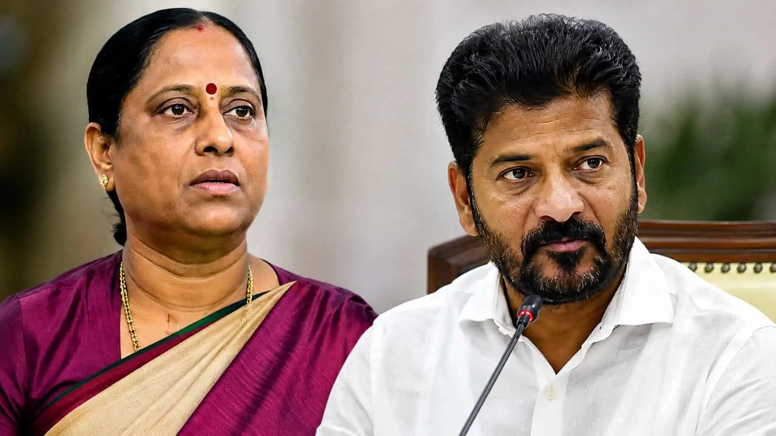 Revanth Reddy and Konda Surekha in Telangana politics