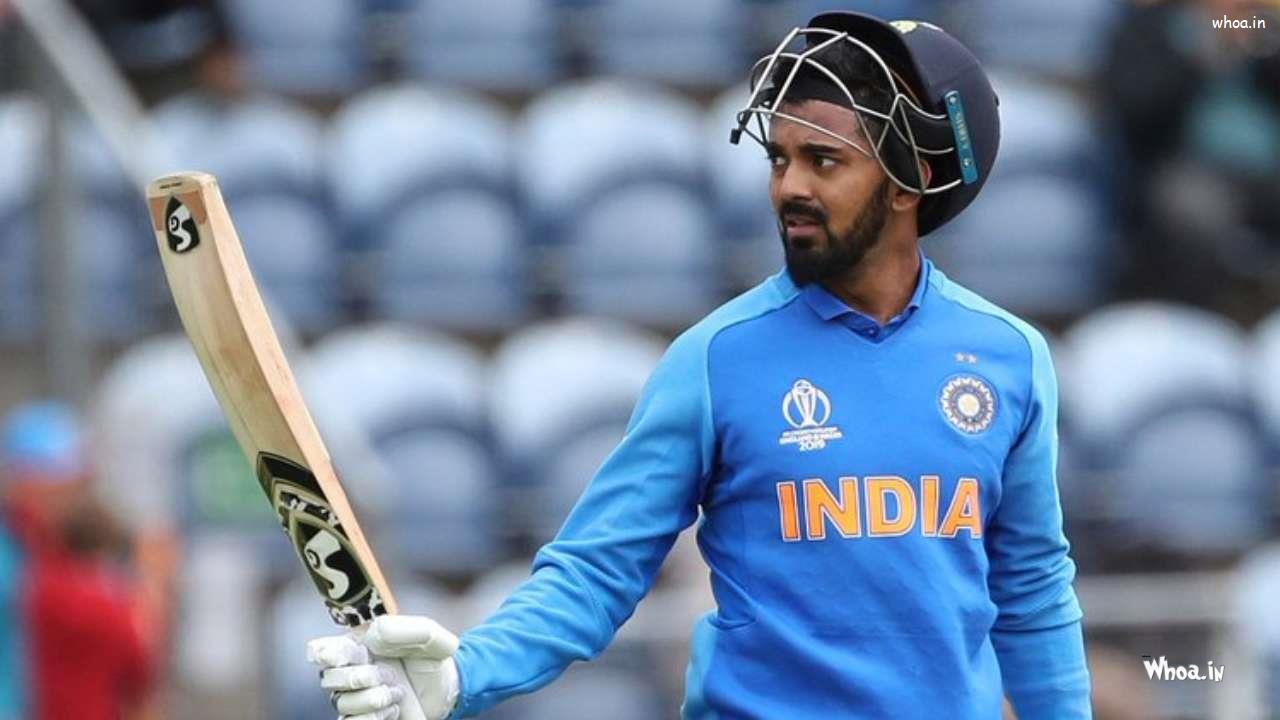 KL Rahul during his 100th ODI against West Indies