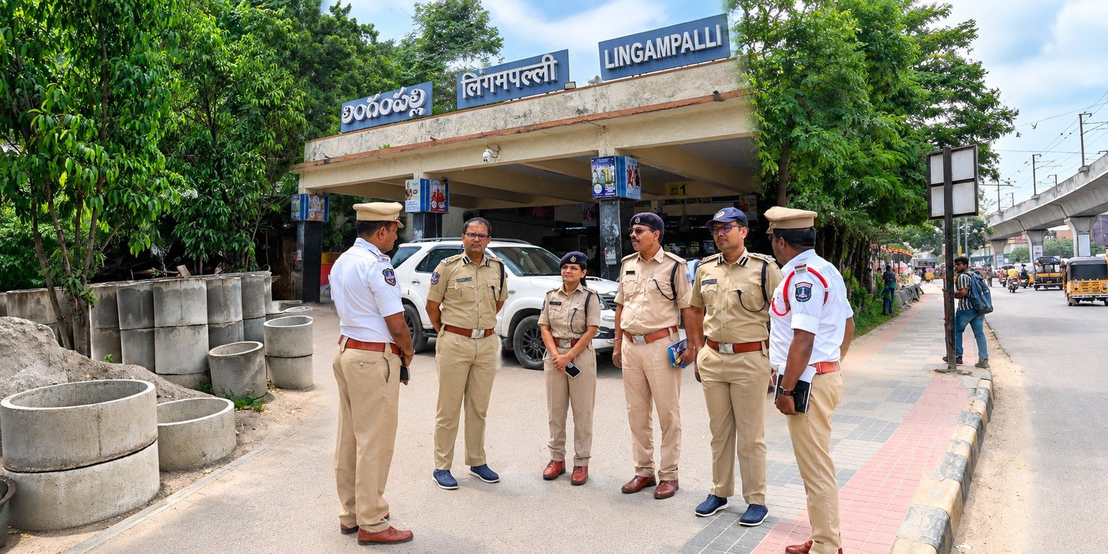 Sunpreet Singh IPS reviews traffic conditions in Cyberabad areas.