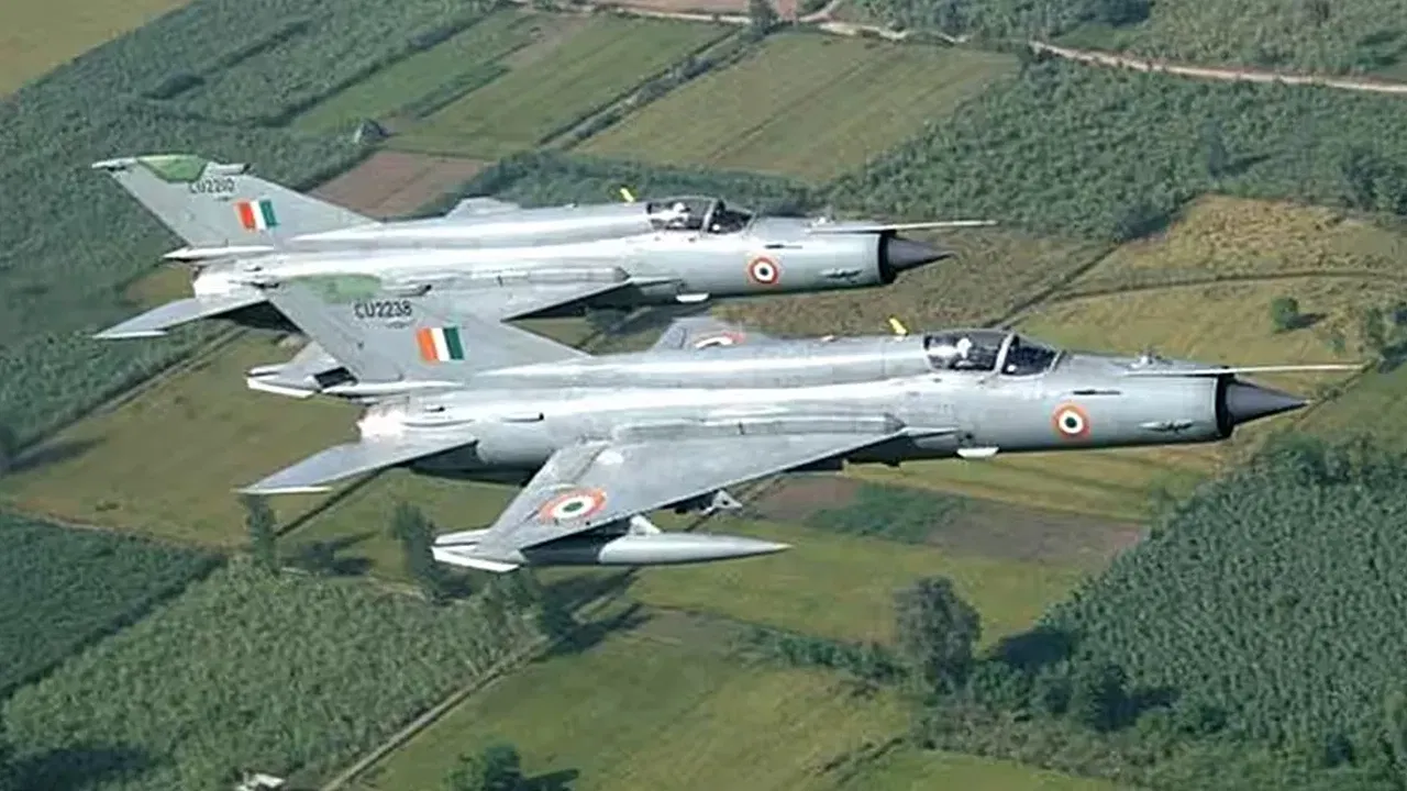 Retired MiG-21 fighter jet displayed for public viewing