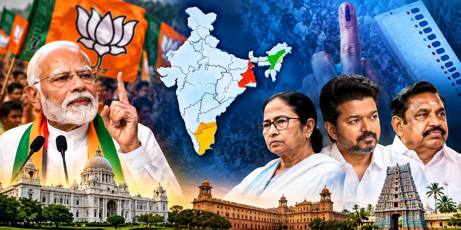 BJP leads in West Bengal bypolls as India counts election votes.