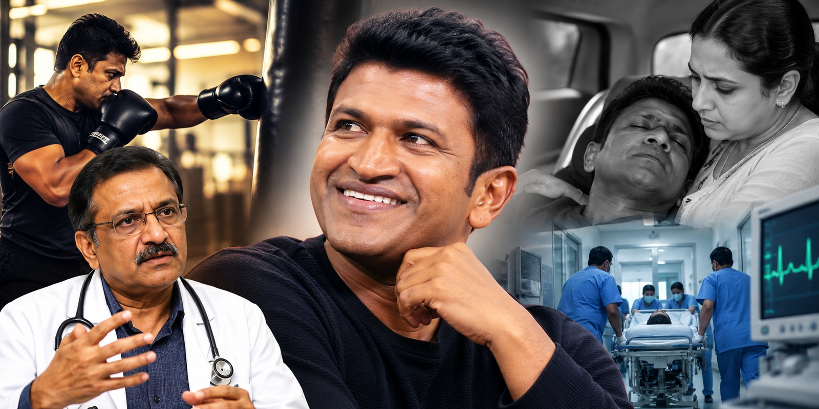 Puneeth Rajkumar and his personal doctor Dr Ramanarao.
