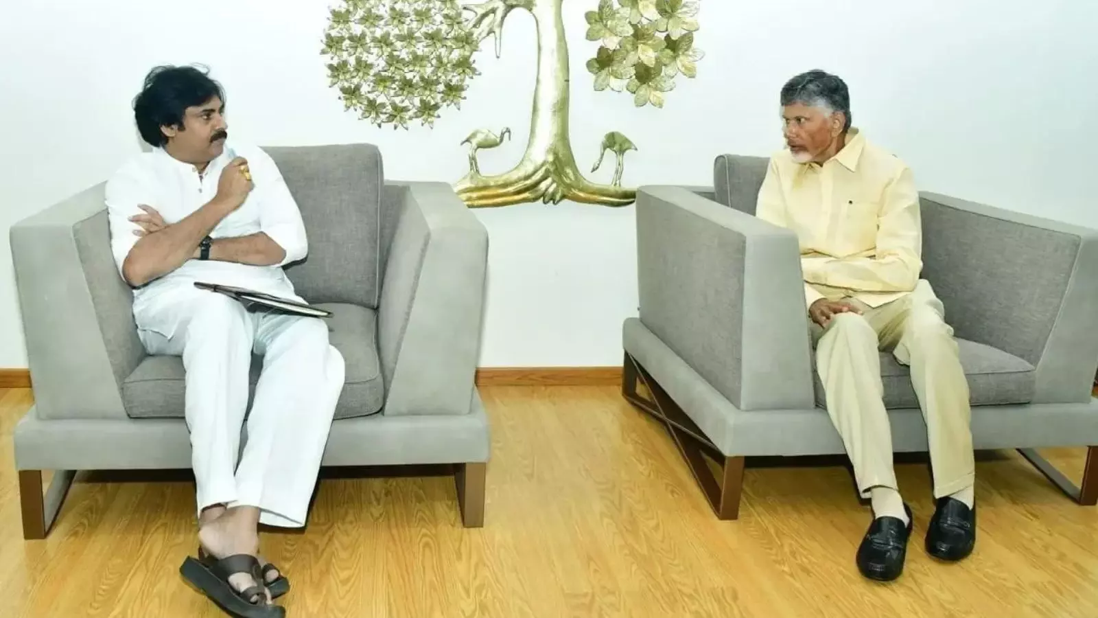 Pawan Kalyan meets Chief Minister Chandrababu in Amaravati