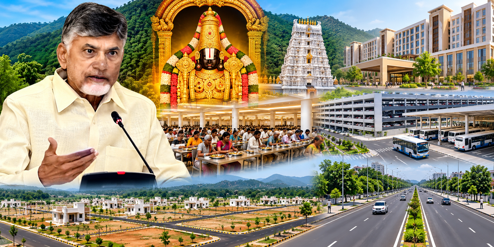 Chandrababu Naidu launches major development projects in Tirupati.