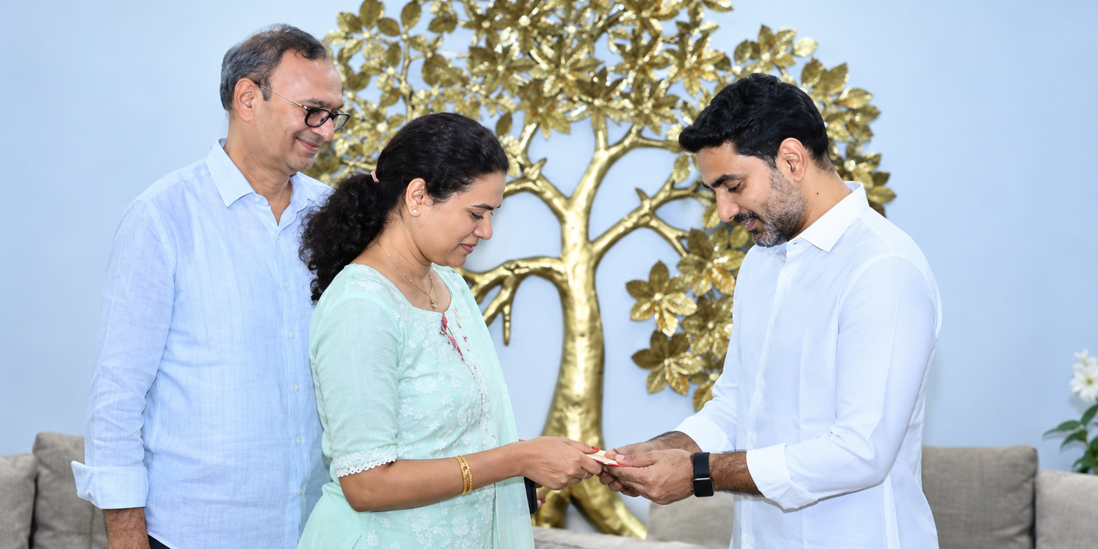 Koneru Humpy meets Nara Lokesh to discuss a chess academy in Amaravati.