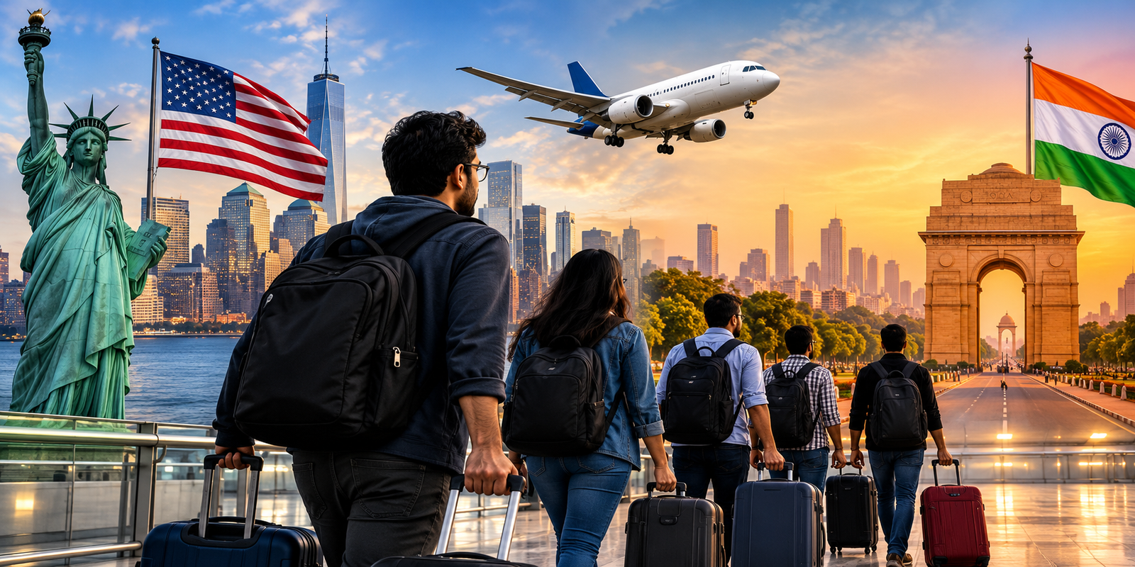 Indian IT professionals returning from the US to India amid tech layoffs.
