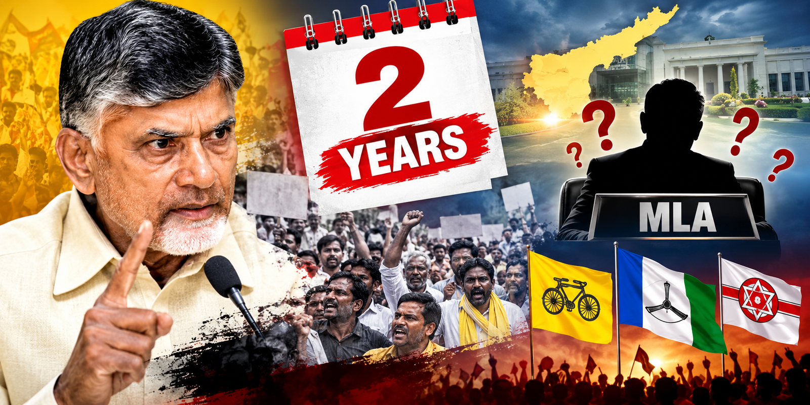 Chandrababu Naidu reviewing the performance of Andhra Pradesh MLAs