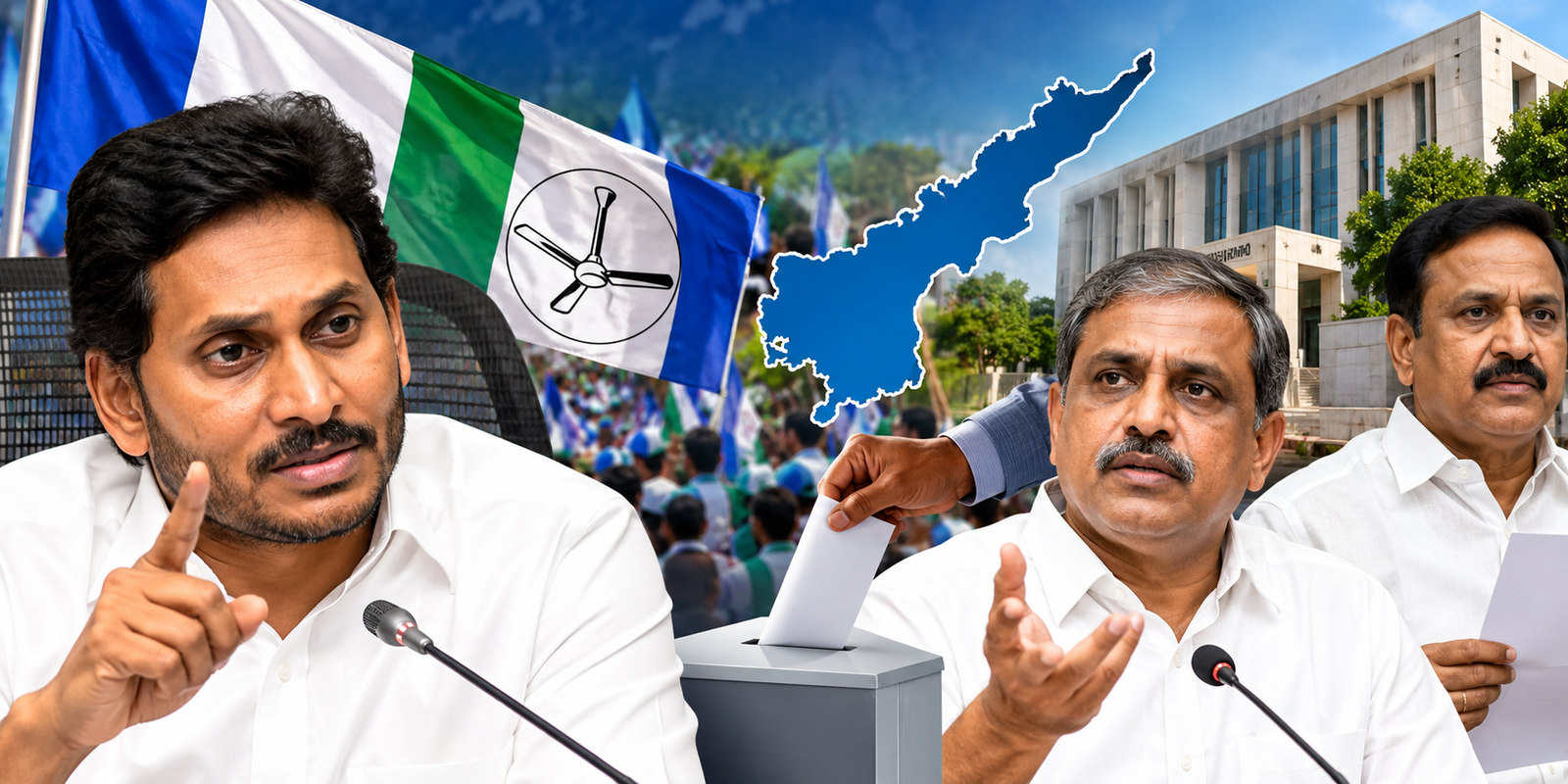 YSRCP leaders discussing preparations for Andhra Pradesh local body elections