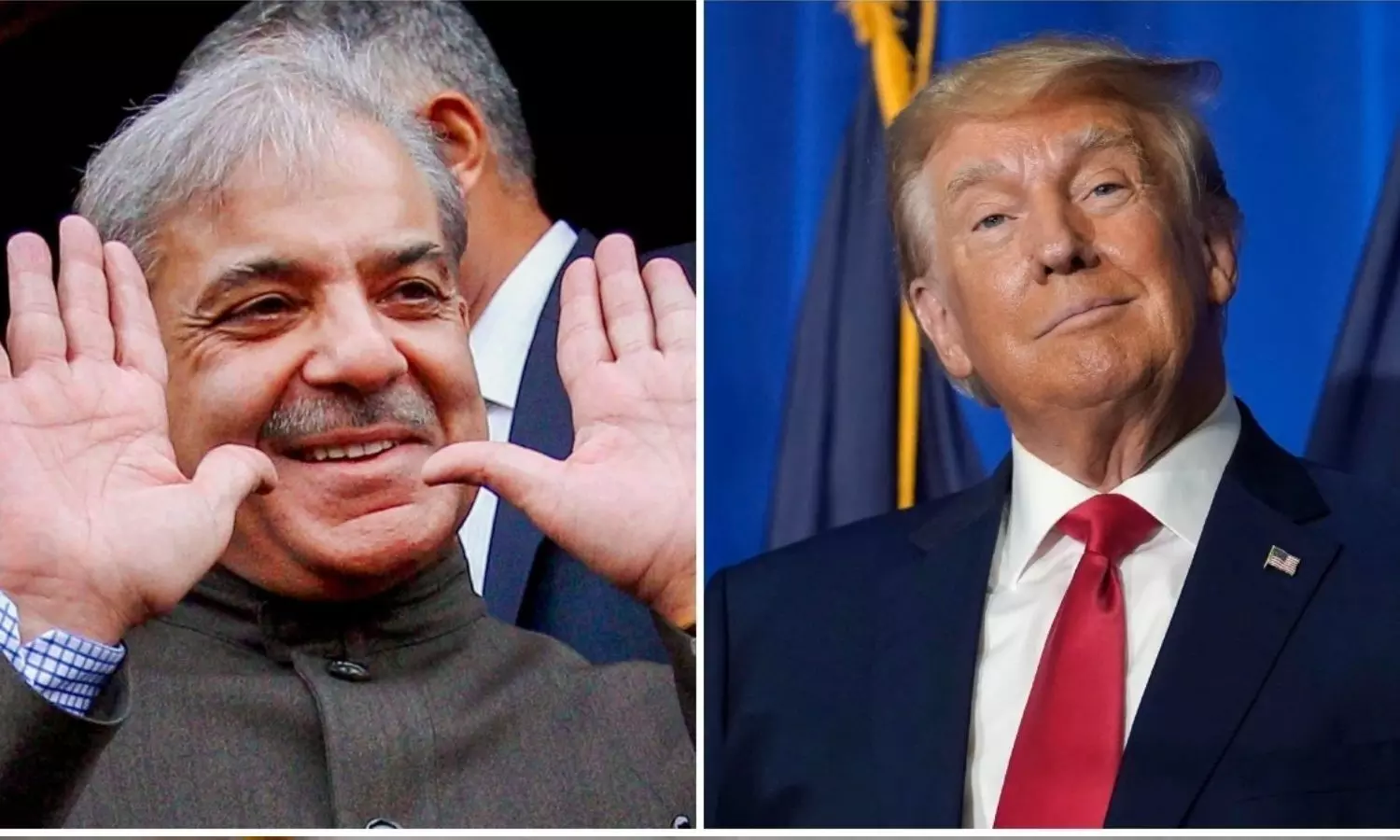 Donald Trump and Shehbaz Sharif amid India-Pakistan peace discussions.