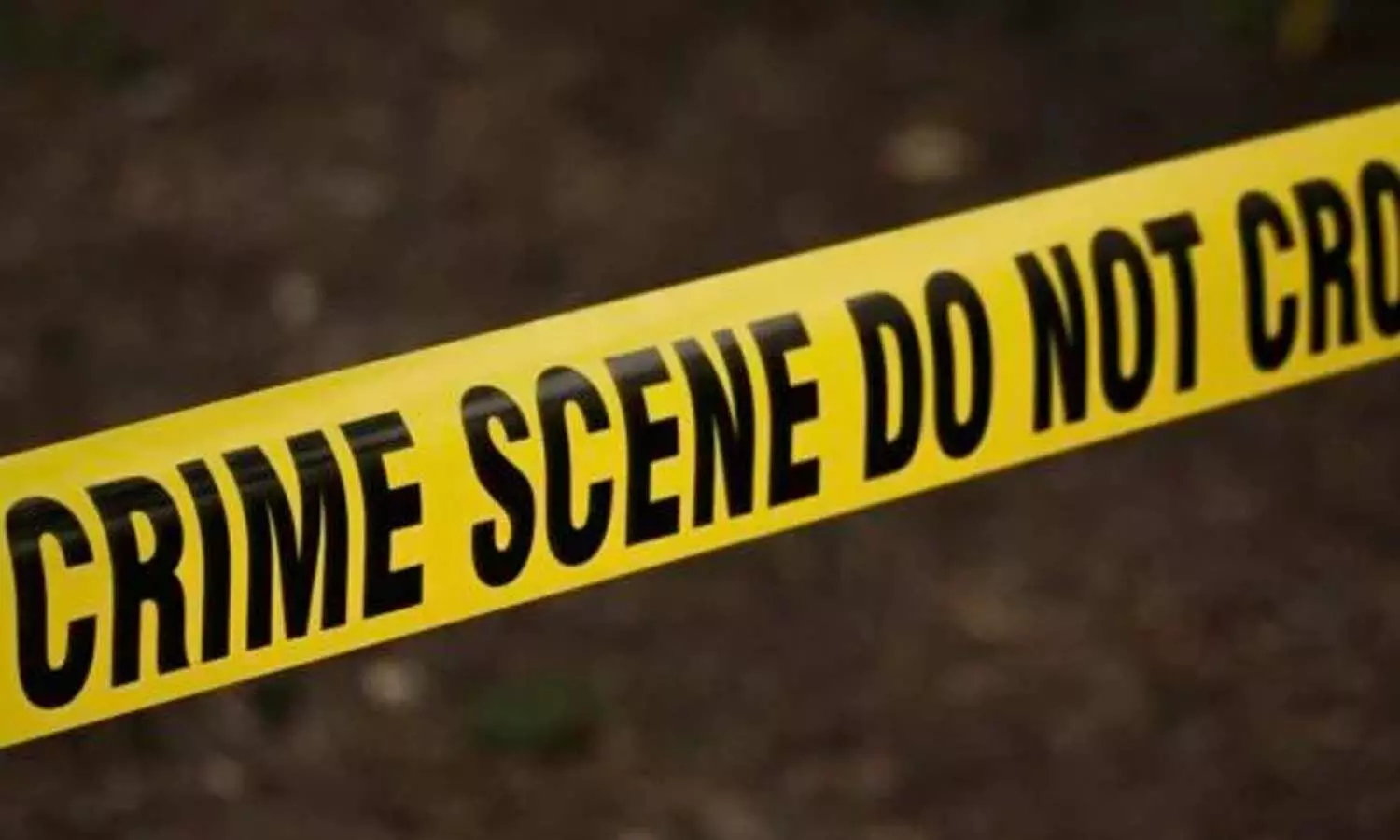 Police investigating the murder scene in Naidupeta, Tirupati district.