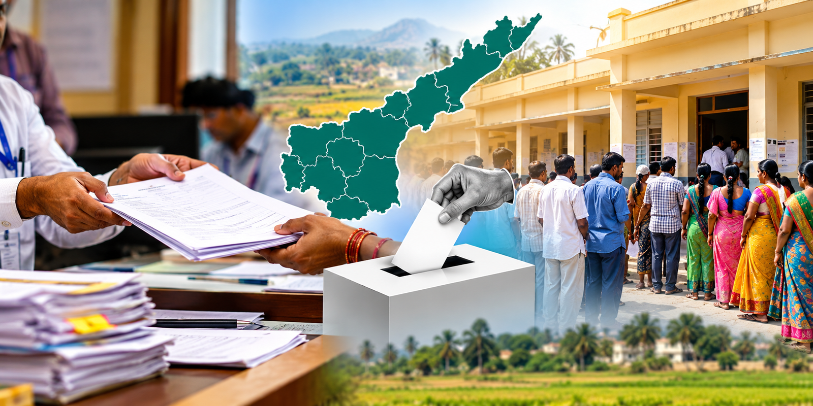 Andhra Pradesh MPTC and ZPTC election nomination process begins today.