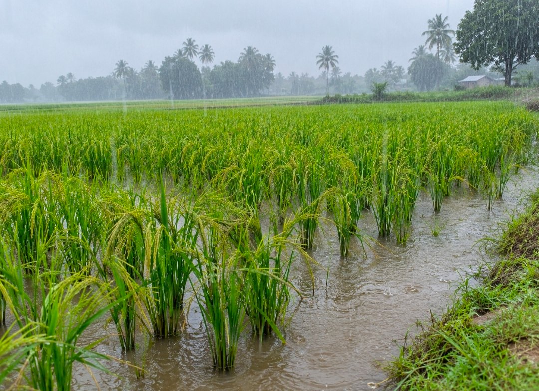 Konaseema paddy fields affected by pest attacks and rising temperatures