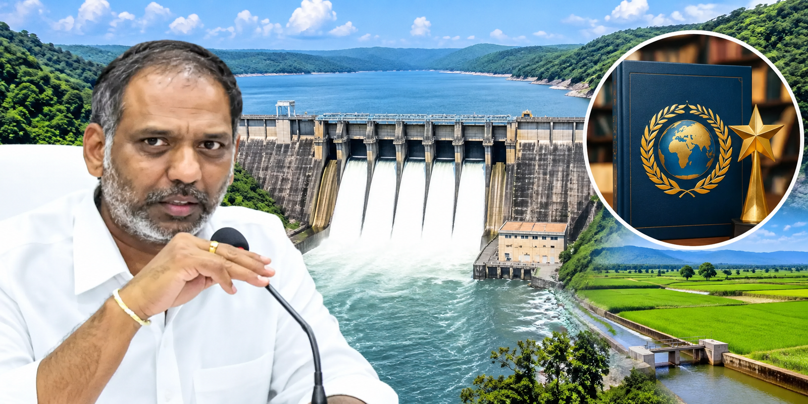 Srisailam Dam receives international recognition for its engineering and public benefits.