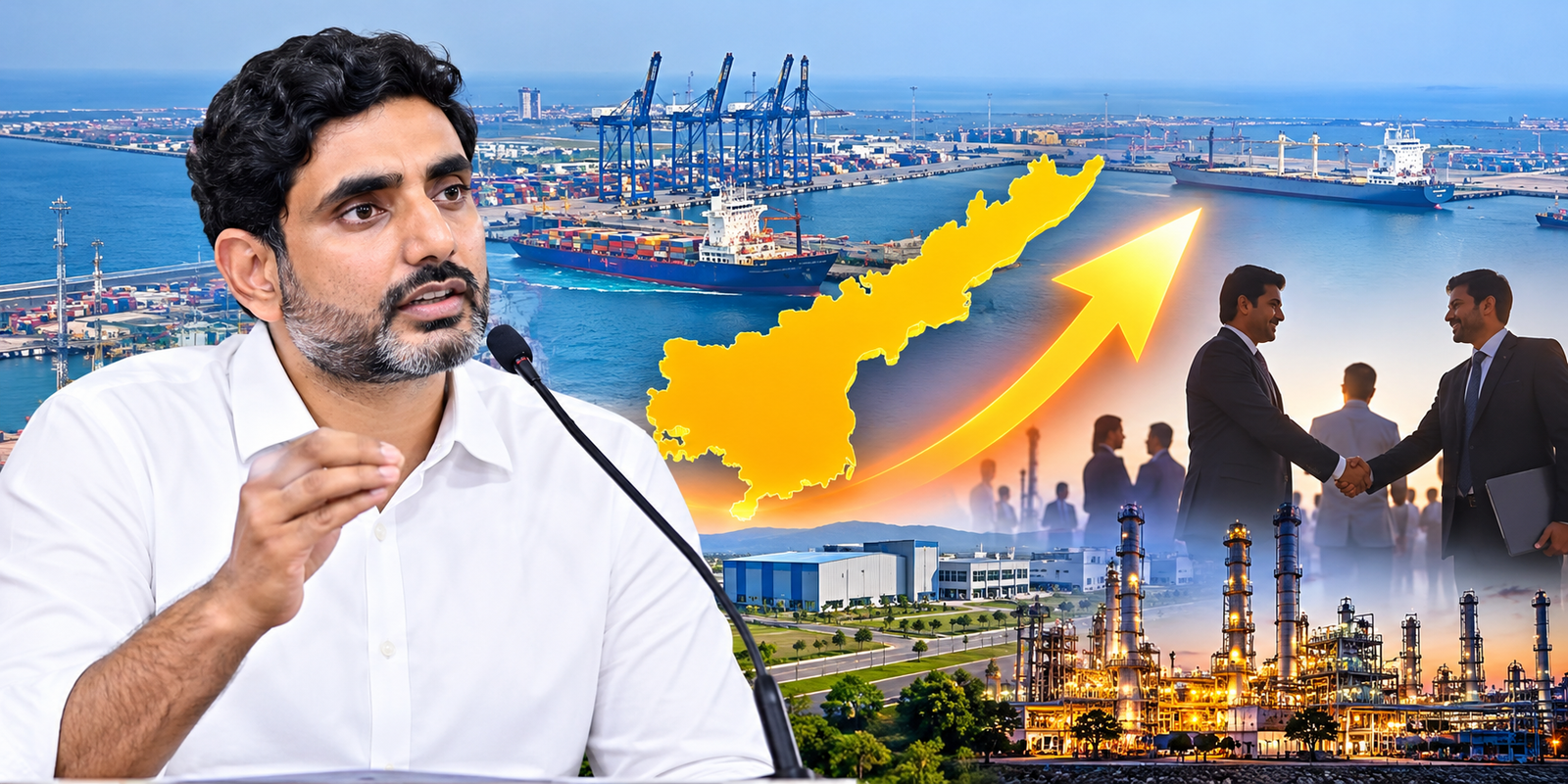 Nara Lokesh announces investment proposals at the Kakinada CII summit.