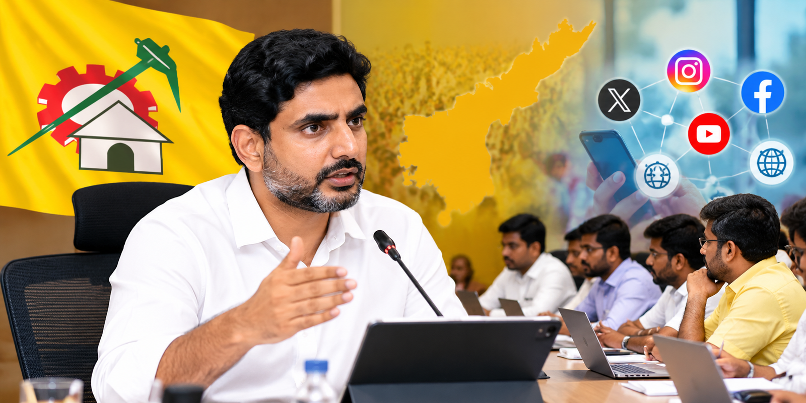 Nara Lokesh reviews TDP IT wing activities in Amaravati