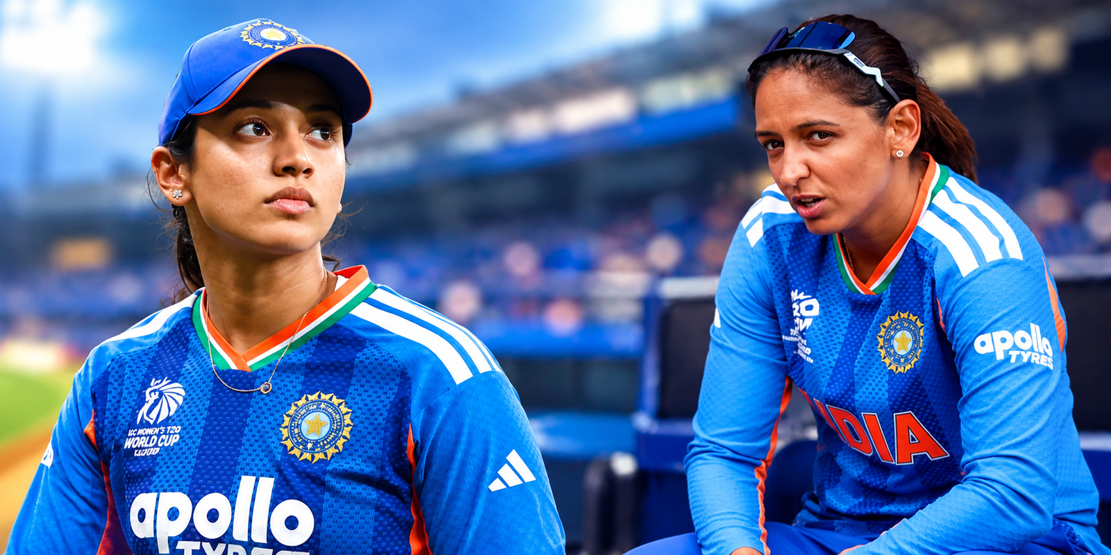 Smriti Mandhana and Harmanpreet Kaur during India women cricket match