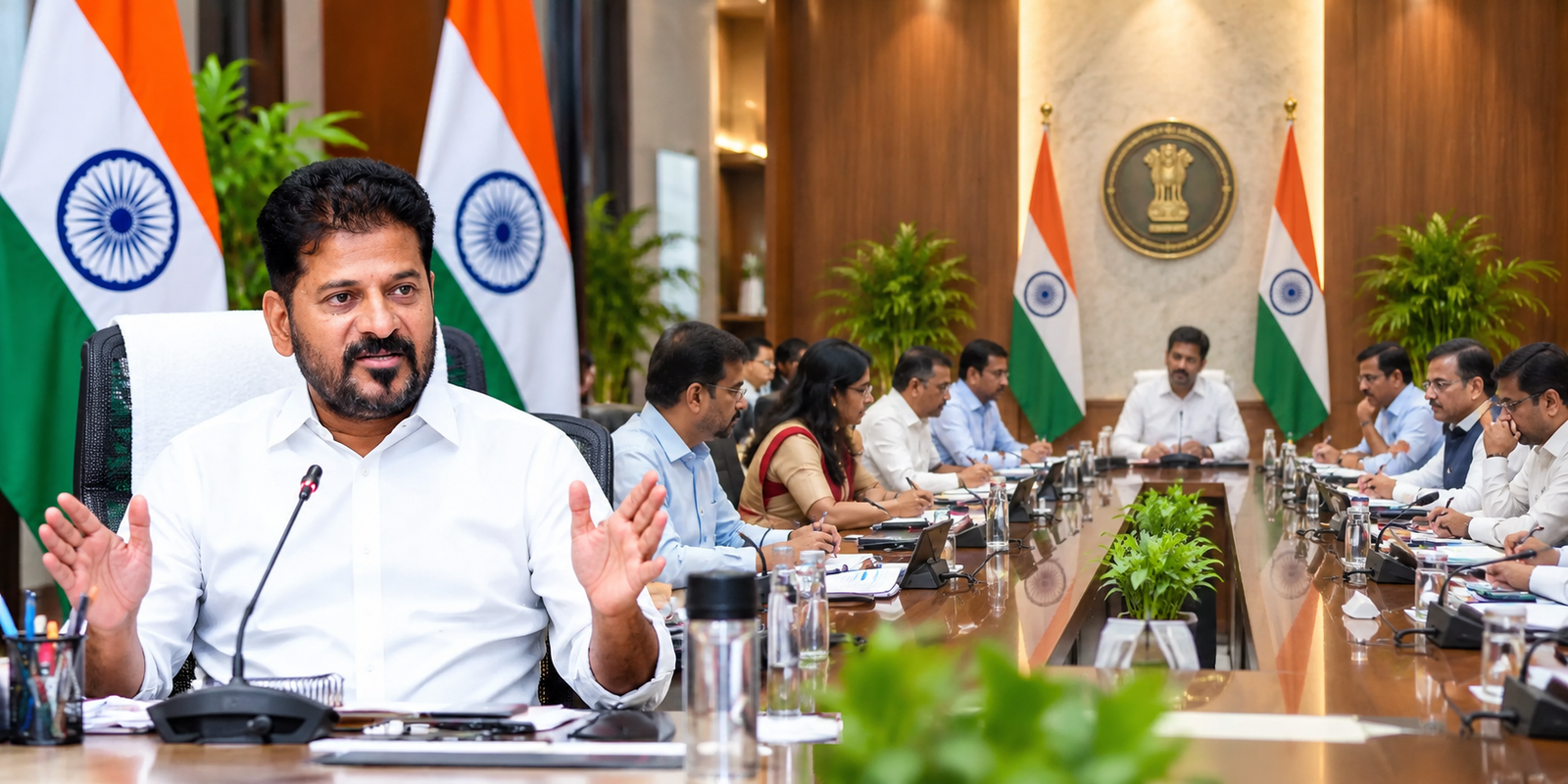 CM Revanth Reddy reviews drought preparedness and power supply in Telangana.