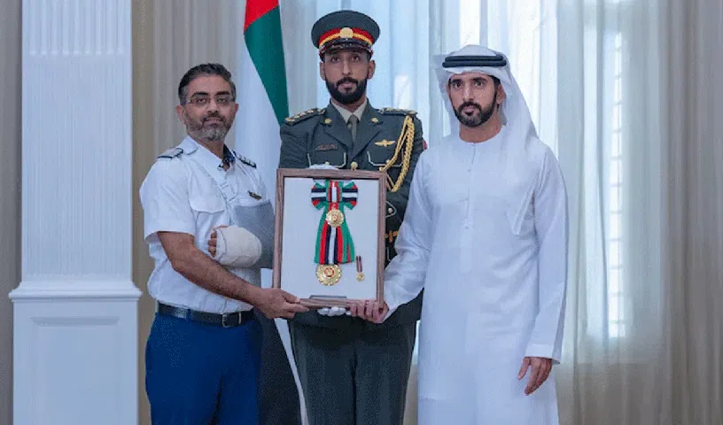 Flydubai pilot honoured for bravery and protecting passengers during an emergency.