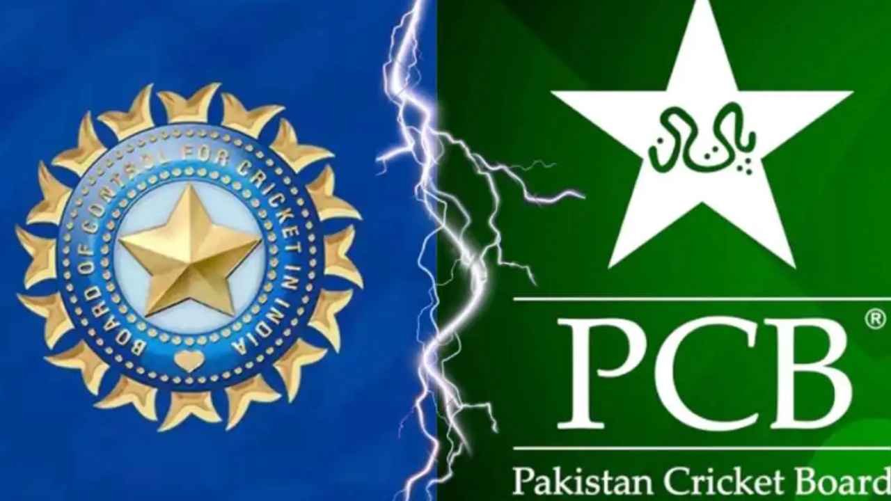 India and Pakistan players during Asian Games cricket final