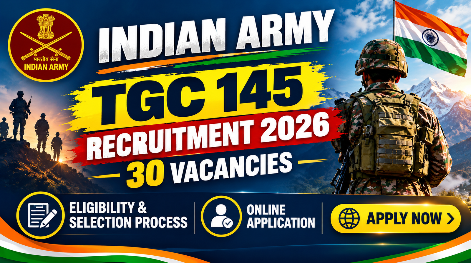 Indian Army TGC-145 technical graduate recruitment 2026