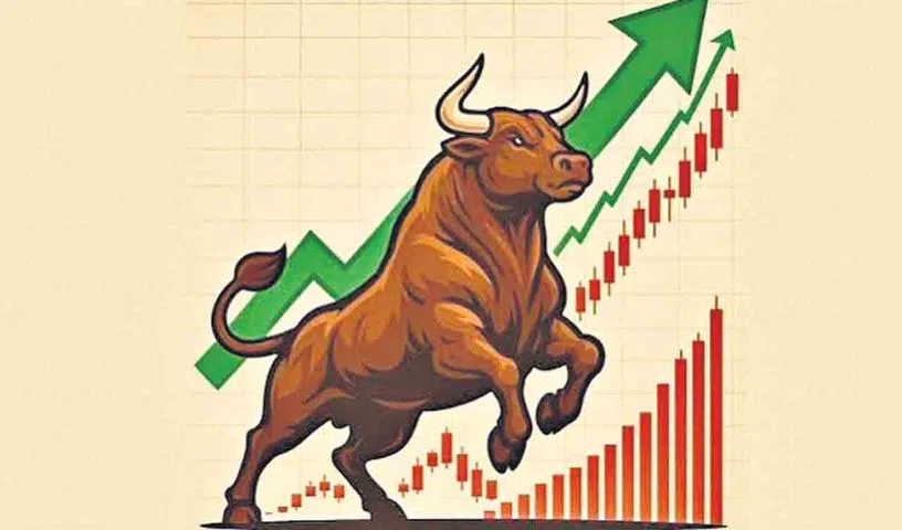 Indian stock market rises as Sensex and Nifty close higher.