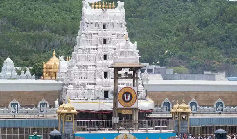 TTD officials take action over reels filmed outside Tirumala temple.