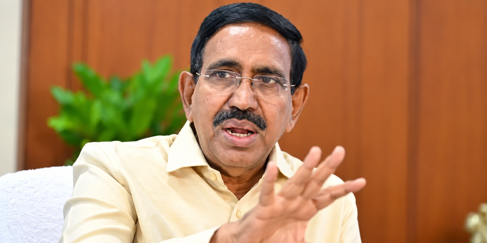 Minister Narayana addressing media in Nellore