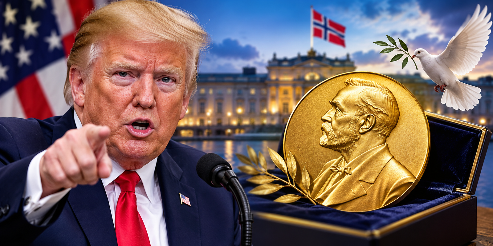 Donald Trump speaks about the Nobel Peace Prize at White House