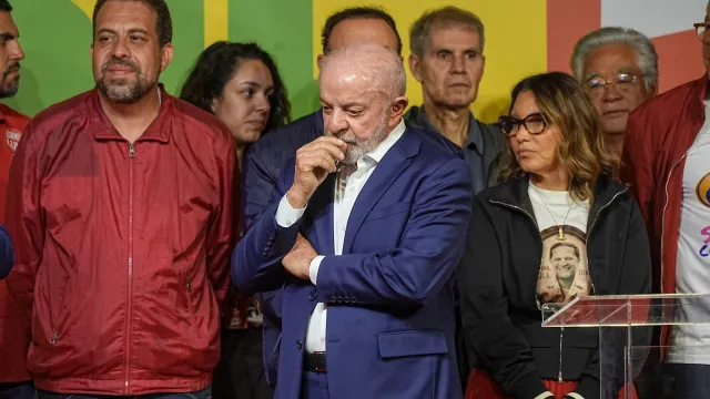 Lula da Silva celebrates victory in Brazil's presidential election.