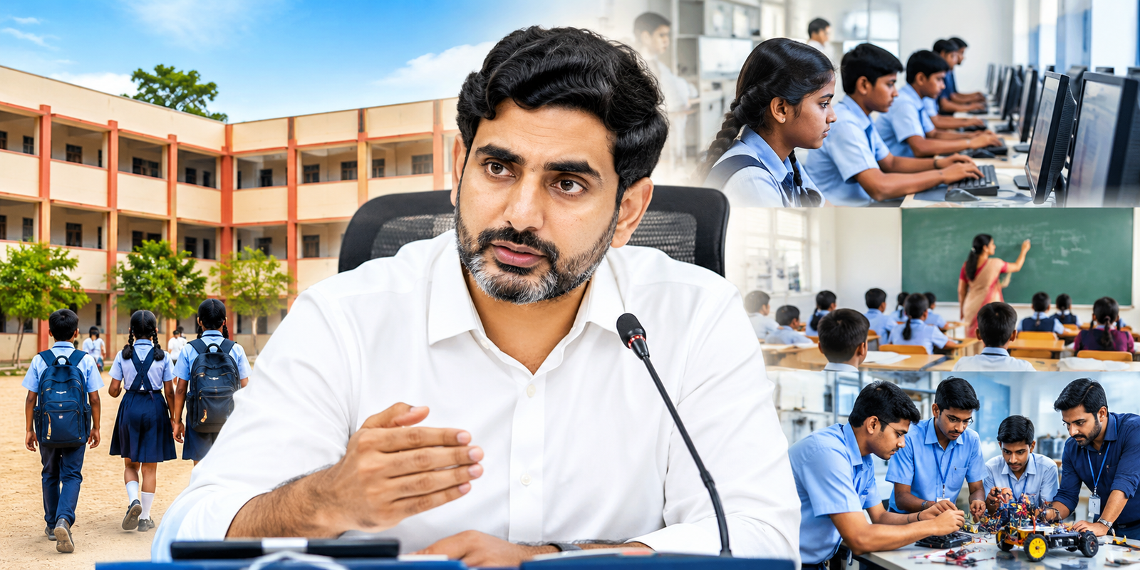 Nara Lokesh reviews AP government school infrastructure development