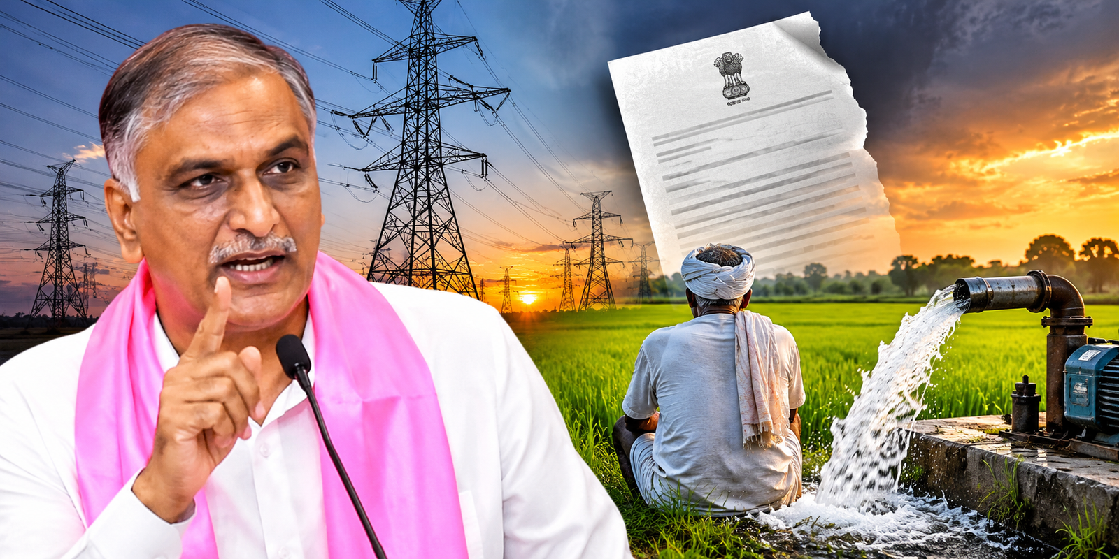 Harish Rao criticises Telangana government over Rythu Discom GO 17