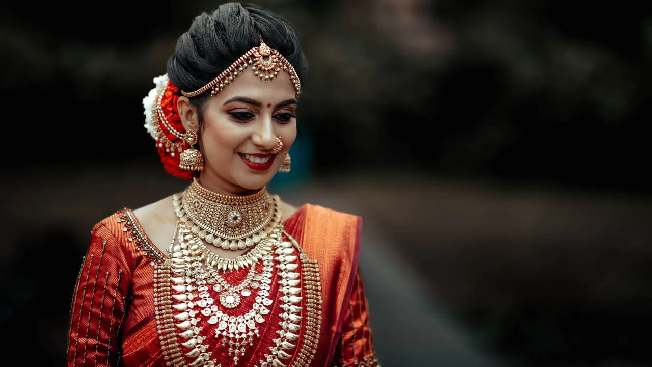 Gold jewellery displayed in a shop during the Diwali shopping season.