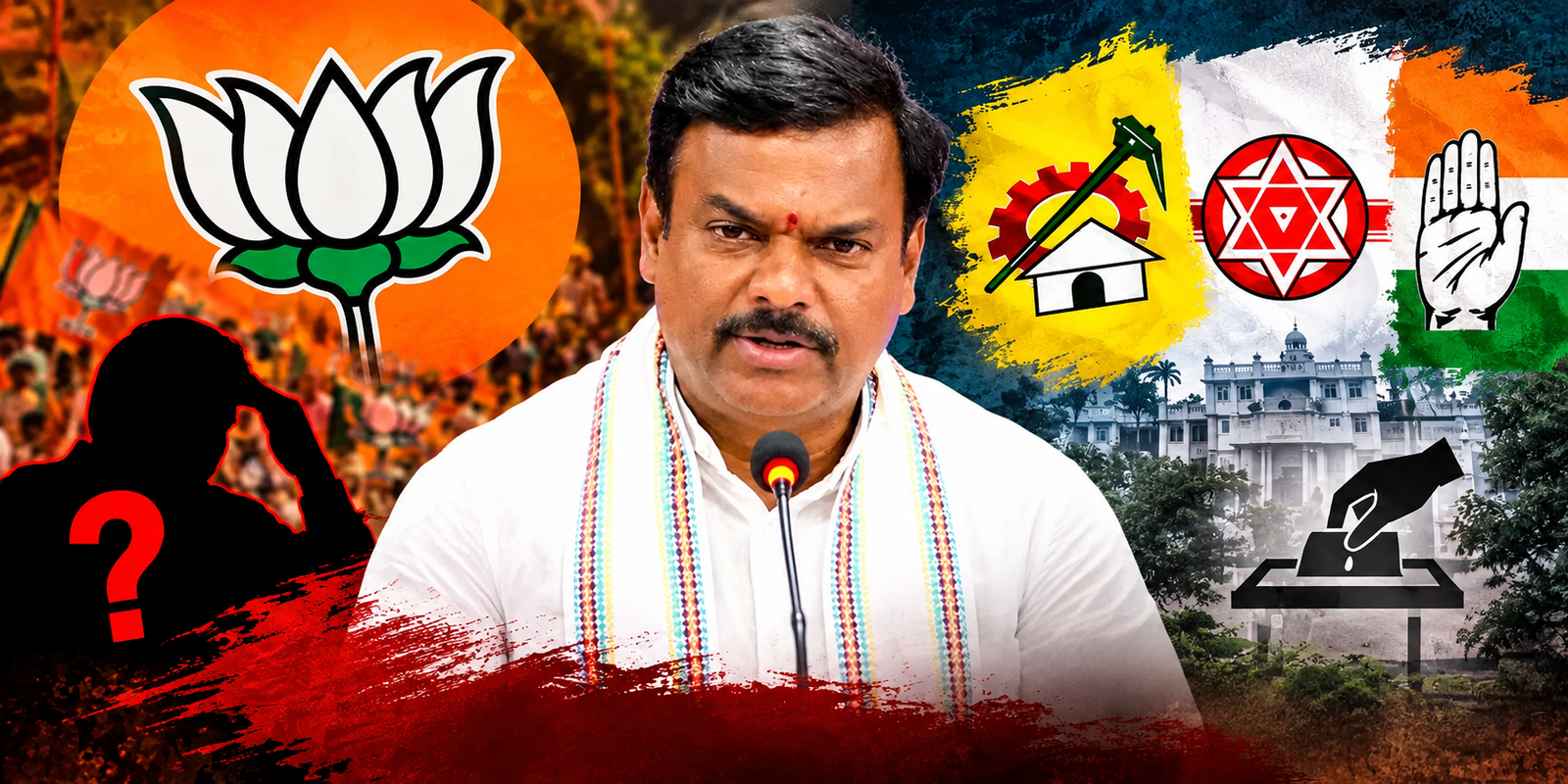 BJP TDP and Jana Sena alliance leaders ahead of Andhra Pradesh local elections