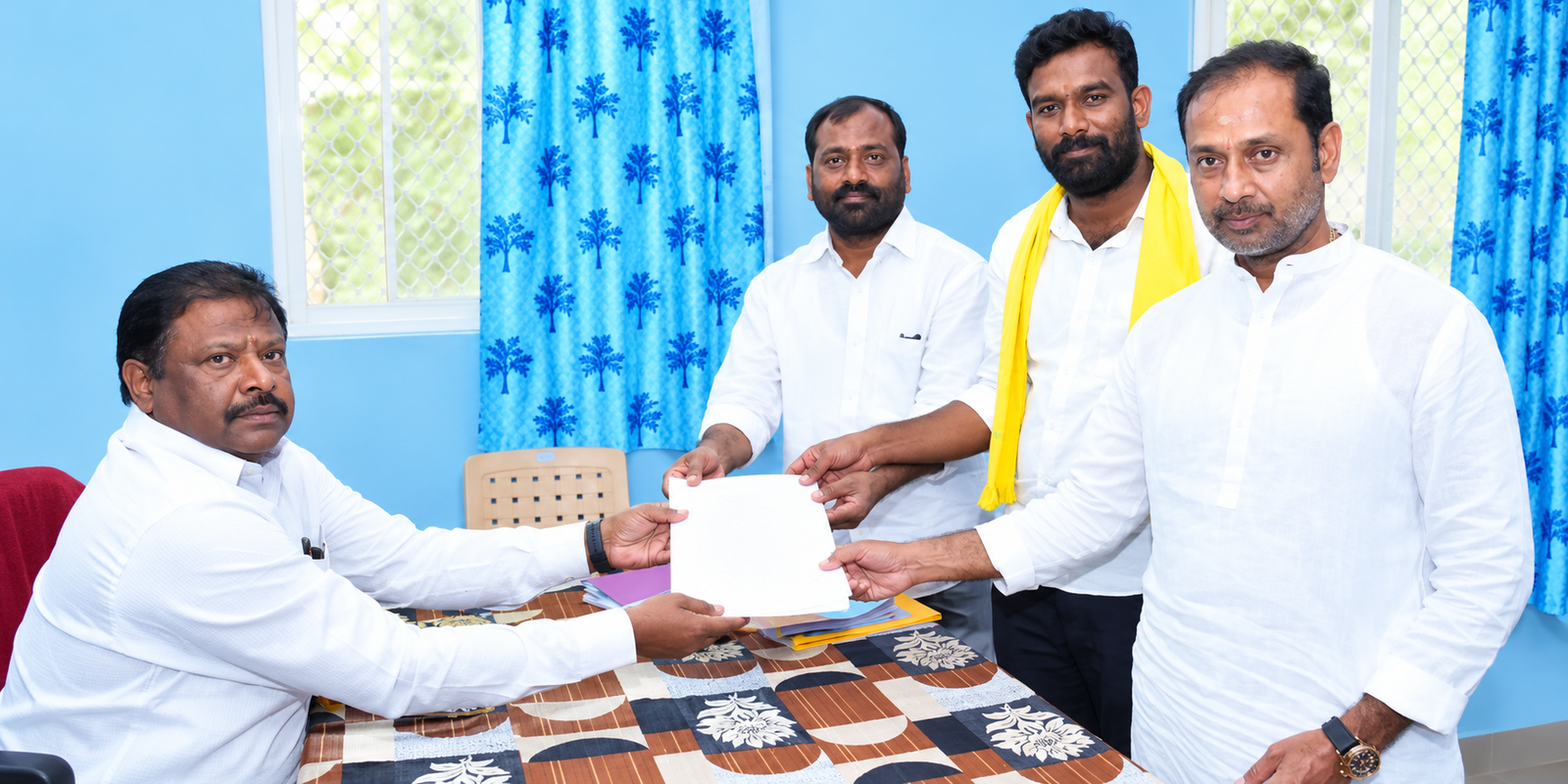 Paritala Sriram files TDP nomination for Nallacheruvu ZPTC seat.