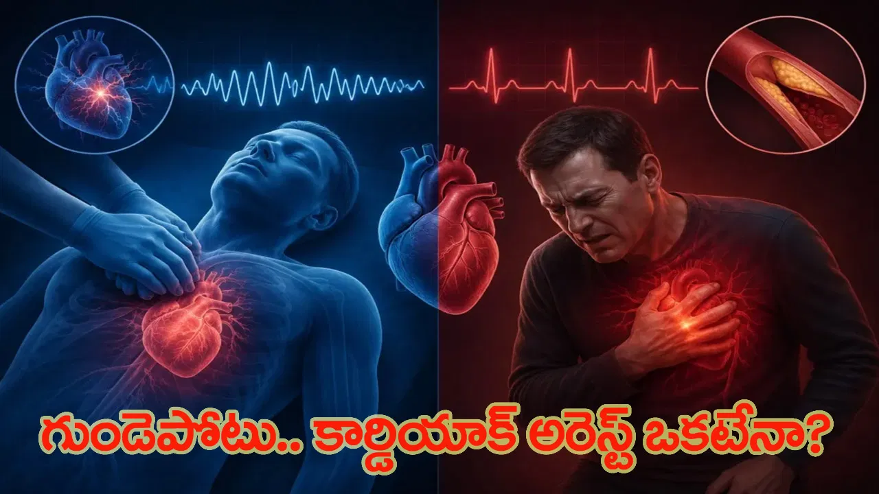 Nana Patekar and illustration explaining cardiac arrest and heart attack.